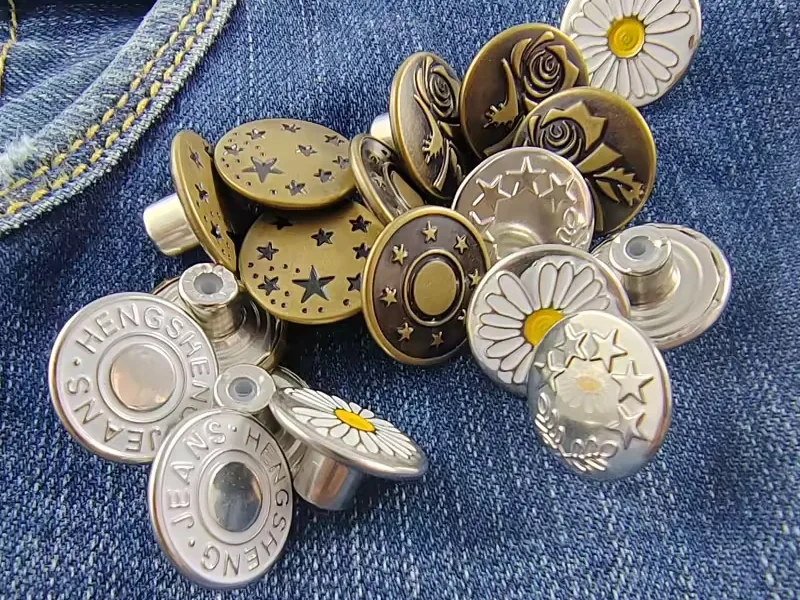 decorative denim shank buttons for jeans and jackets