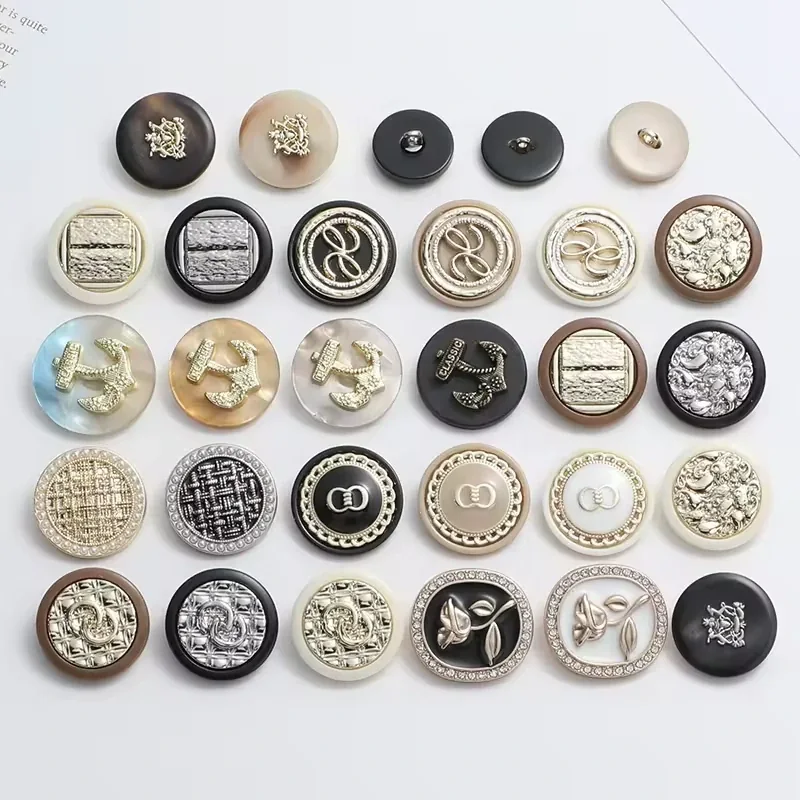 luxury logo fashion button set for branded apparel