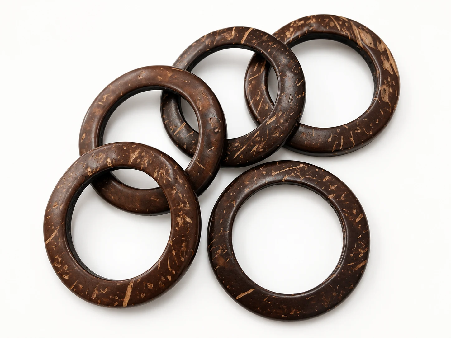 round coconut shell rings for garment accessories bags belts and scarves
